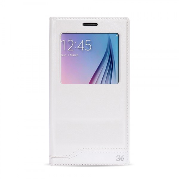 FitCase Dolce Samsung S6 (G920) Gizli Mıknatıslı Pencereli Kılıf …