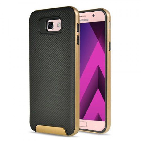 FitCase Galaxy A3 2017 (A320) 2in1 Carbon Desen Arka Kapak Gold…
