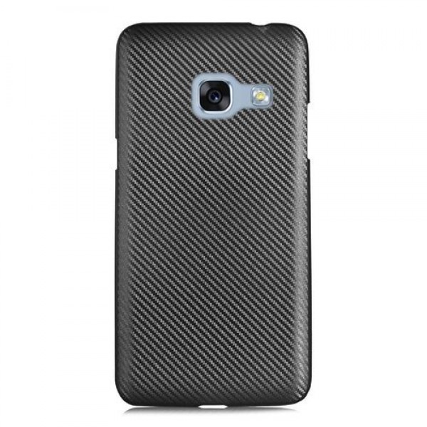 FitCase Galaxy A7 2017 (A720) Carbon Desen Arka Kapak Siyah