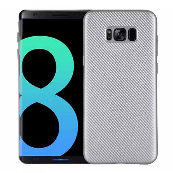 FitCase Galaxy S8 Plus (G955) Carbon Desen Arka Kapak Gri…