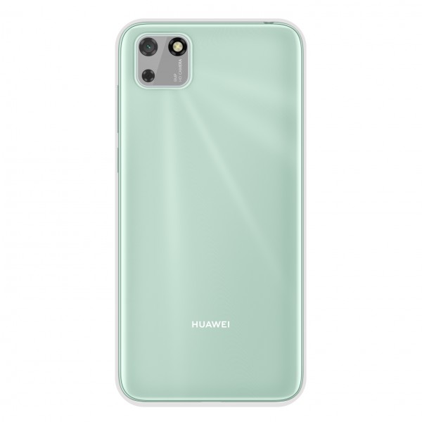 FitCase Huawei Y5p Kılıf Kamera Korumalı Silikon Şeffaf Arka Kapak