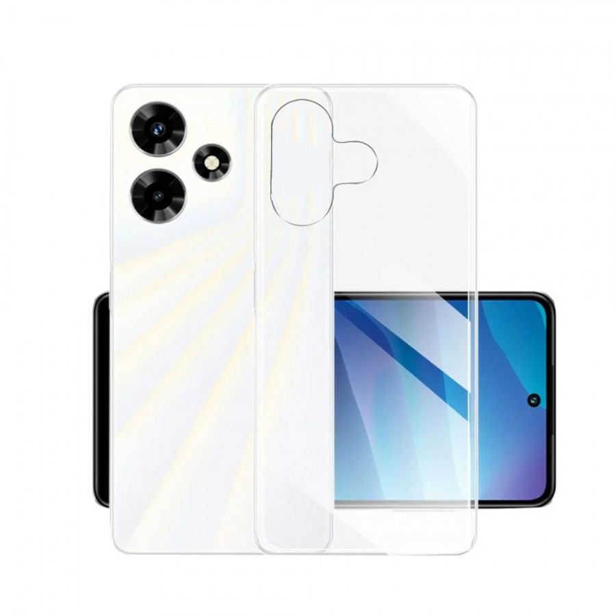 Infinix Hot 30i Kılıf Kamera Korumalı Silikon Şeffaf Kapak