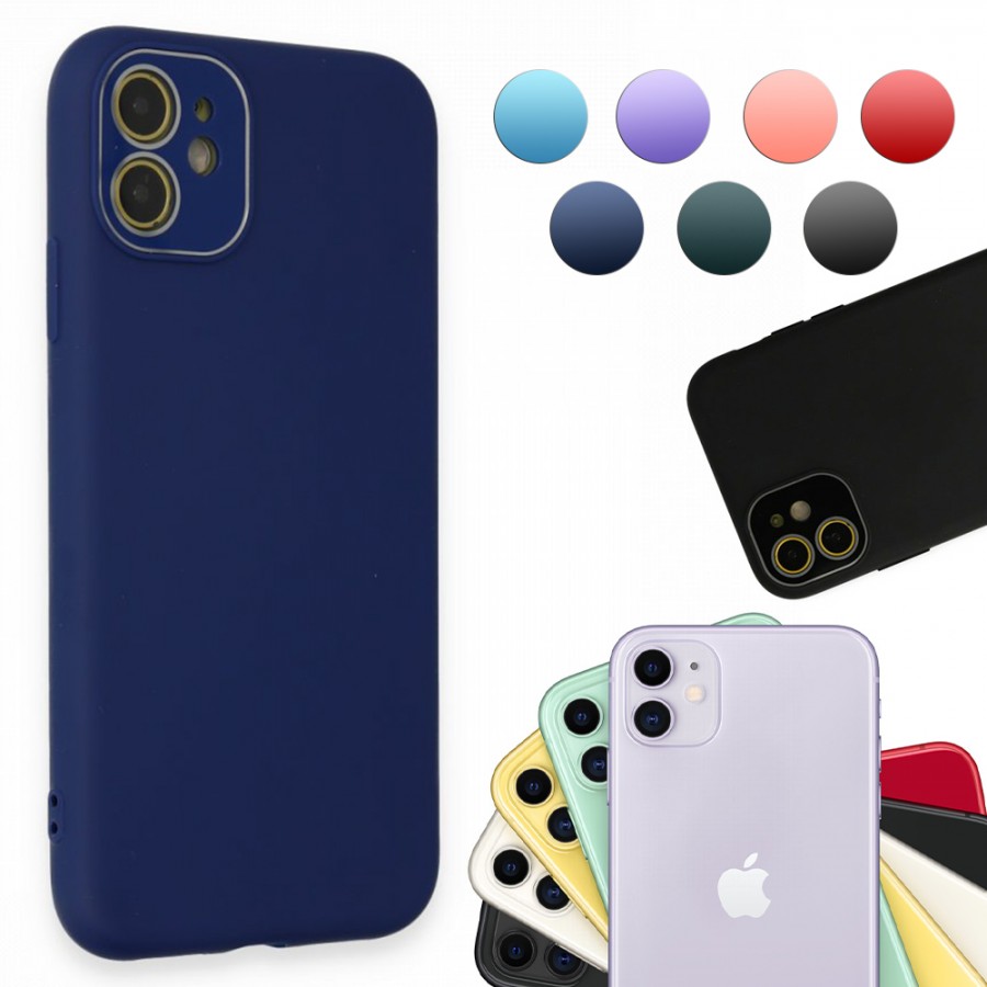 FitCase iPhone 11 Glass Kamera Korumalı Lansman Silikon Kapak