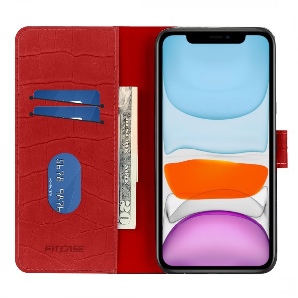 iPhone 11 Kılıf Kroko Desen Kapaklı Cüzdanlı…