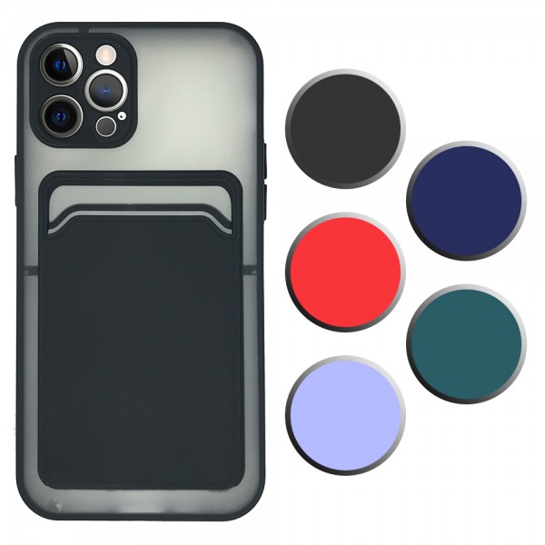 FitCase iPhone 12 Pro Kılıf Cardy Kartlık Cepli Mat Kapak…