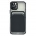 FitCase iPhone 12 Pro Kılıf Cardy Kartlık Cepli Mat Kapak