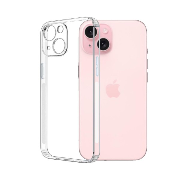iPhone 15 Plus Kılıf Kamera Korumalı Silikon Şeffaf Arka Kapak…