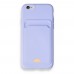 FitCase iPhone 6 / 6S Cardy Soft Delikli Kartlık Cepli Silikon Kapak