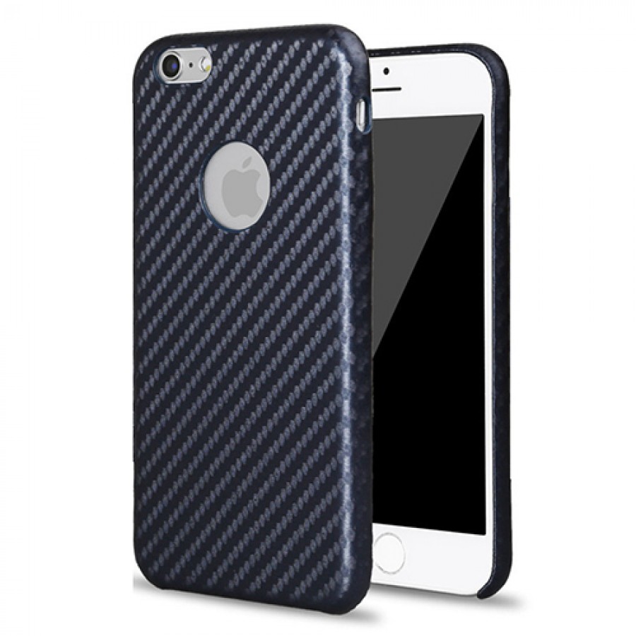 FitCase iPhone 6-6s Plus Carbon Desen Arka Kapak Lacivert