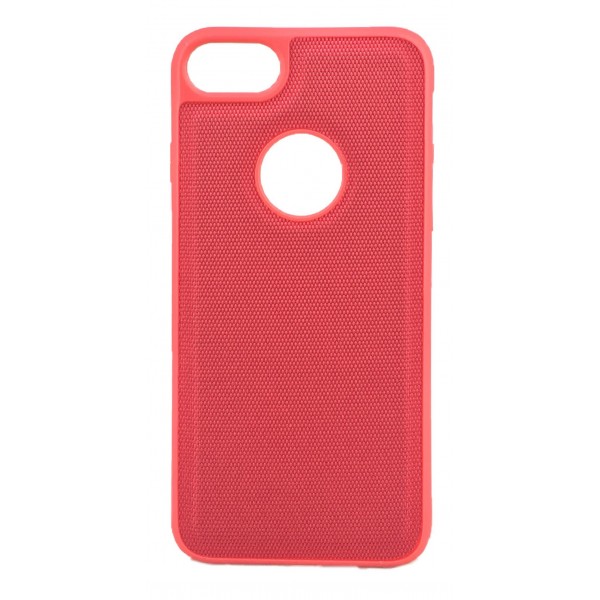FitCase iPhone 7/8 Kanvas Silikon Arka Kapak Kırmızı…