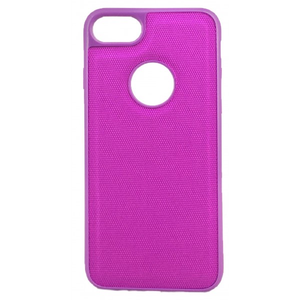 FitCase iPhone 7/8 Kanvas Silikon Arka Kapak Mor…