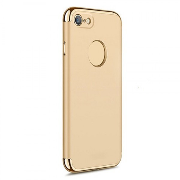 FitCase iPhone 7 / 8 Kılıf Golden Frame Arka Kapak Gold