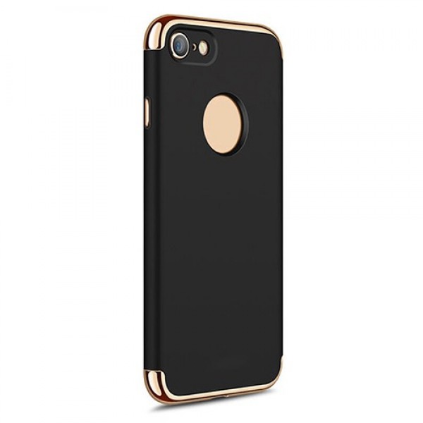 FitCase iPhone 7 / 8 Kılıf Golden Frame Arka Kapak Siyah…