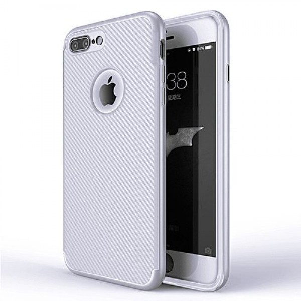 FitCase iPhone 7-8 Plus Carbon Desen  Arka Kapak Gri…
