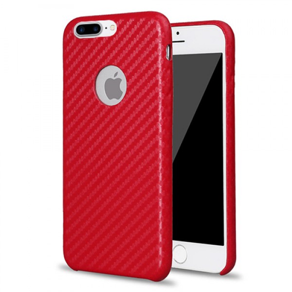 FitCase iPhone 7-8 Plus Carbon Desen Arka Kapak Kırmızı…