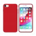 FitCase Kadife Laser iPhone 7-8 Silikon Arka Kapak Bordo