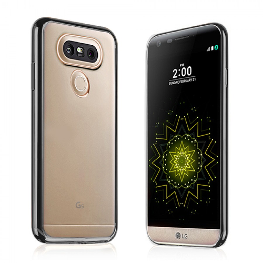 FitCase Laser Color LG G5 H850 Silikon Kılıf Siyah