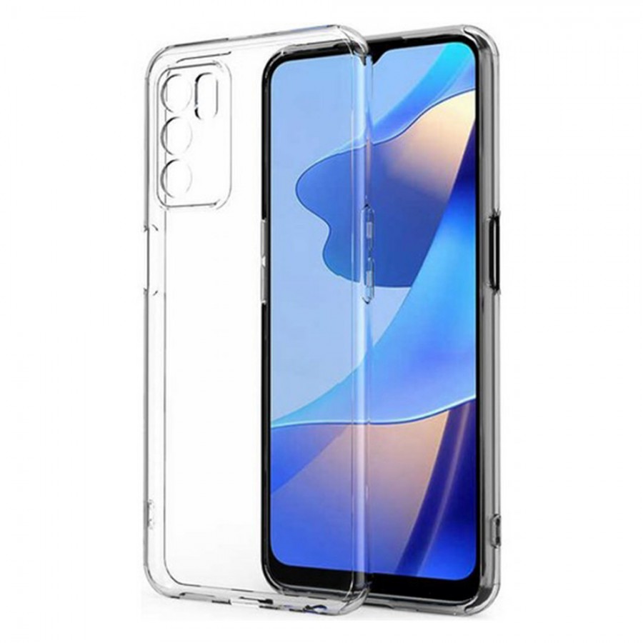 FitCase Oppo A55 Kılıf Kamera Korumalı Silikon Şeffaf Kapak