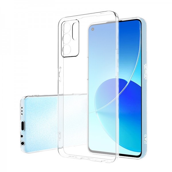 Oppo Reno 6 Kılıf Kamera Korumalı Silikon Şeffaf Arka Kapak…
