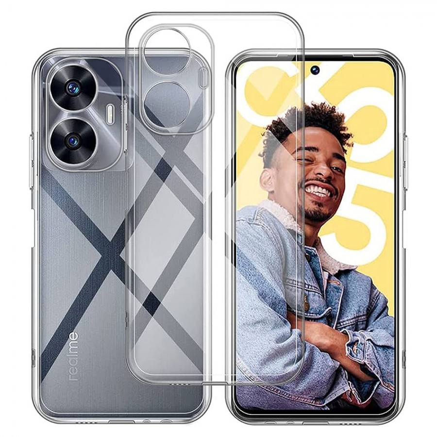 Realme C55 Kılıf Kamera Korumalı Silikon Şeffaf Arka Kapak