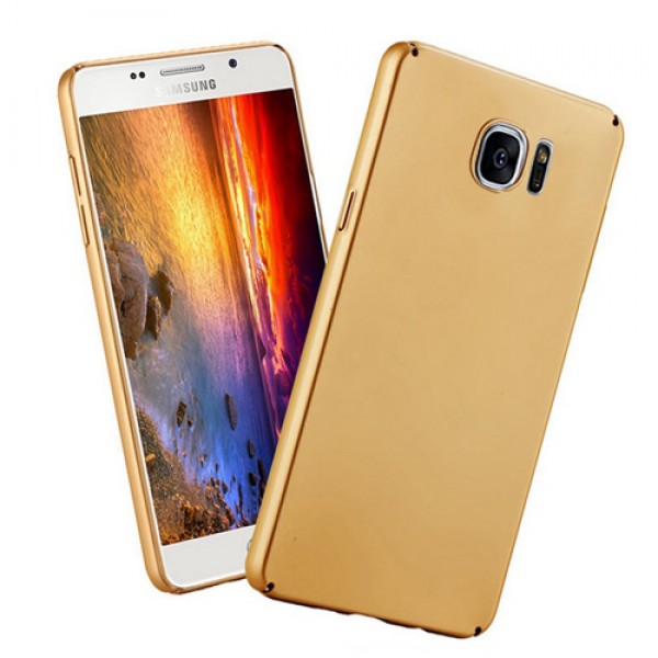 FitCase Rubber Samsung Galaxy S7 EDGE (G935) Kılıf Sert Arka Kapak Gold