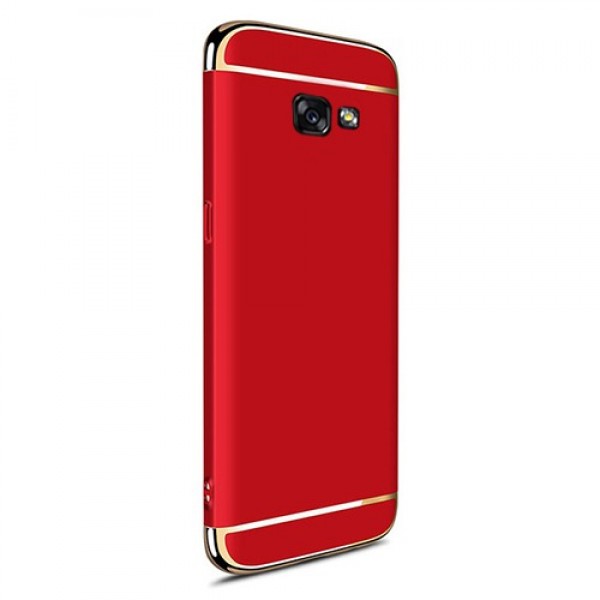 FitCase Samsung A5 2017 (A520) Golden Frame Arka Kapak Kırmızı
