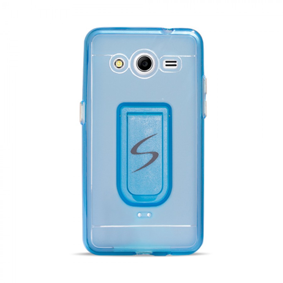 FitCase Samsung Core 2 G355 Standlı TPU Kılıf Mavi
