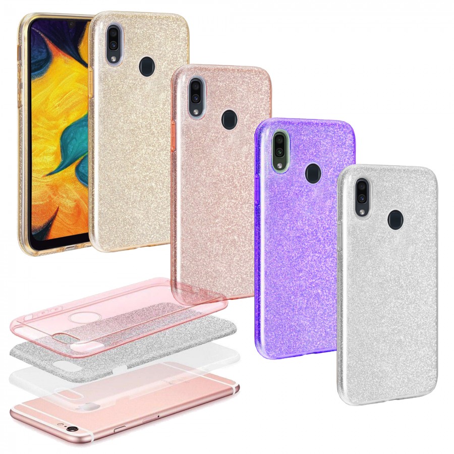 FitCase Samsung Galaxy A10s (A107) 3in1 Simli Silikon Arka Kapak