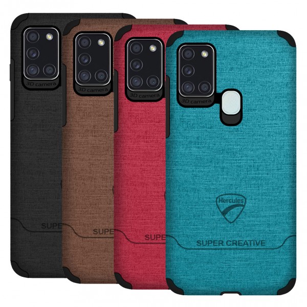FitCase Samsung Galaxy A21s (A217) Kılıf Super Fabric Arka Kapak…