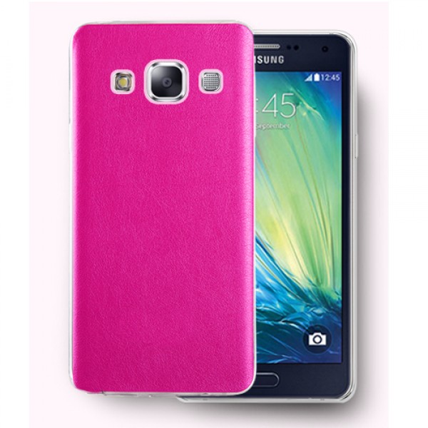 FitCase Samsung Galaxy A3 (A300) Kılıf Deri Dokulu Arka Kapak Pembe…