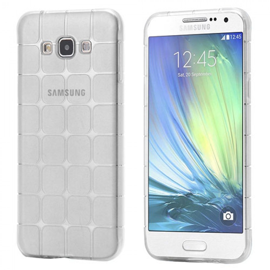 FitCase Samsung Galaxy A3 (A300) Plaid Silikon Arka Kapak Şeffaf