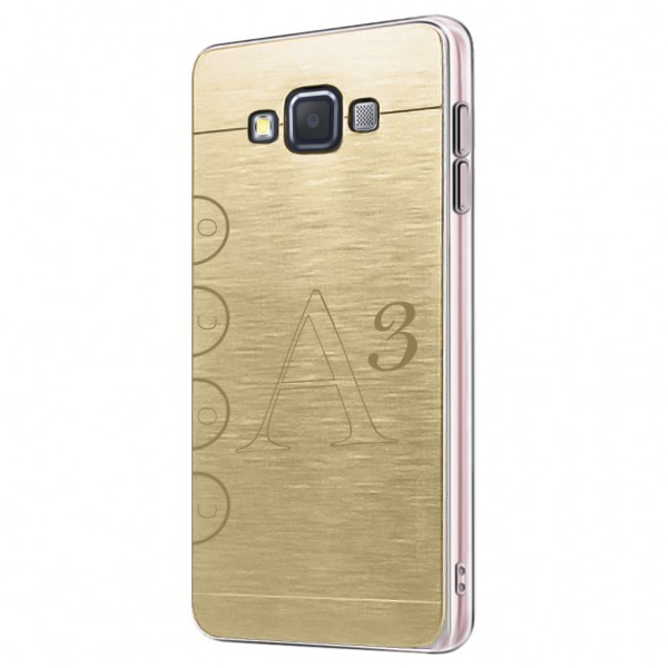 FitCase Samsung Galaxy A3 Metal (A300)TPU Arka Kapak Gold…