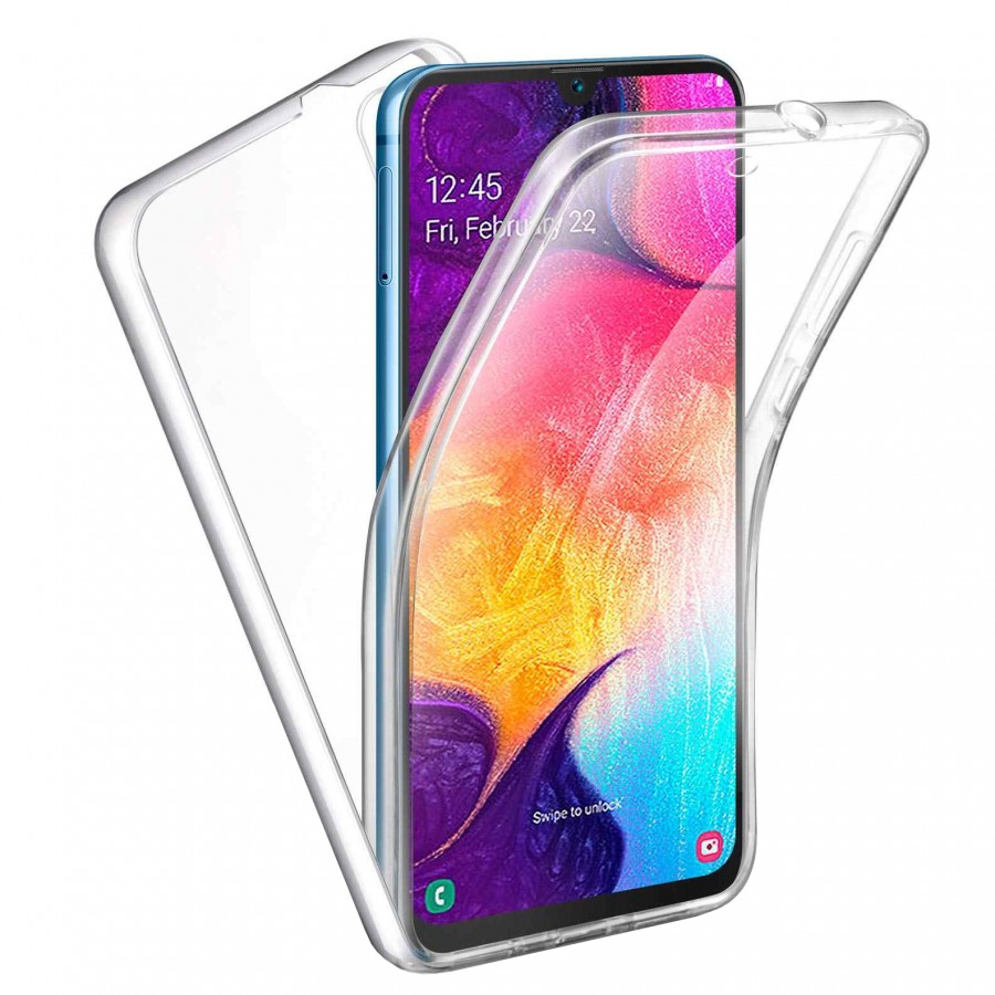 FitCase Samsung Galaxy A30s A307 Kılıf 360 Derece Korumalı Ön Arka Şeffaf