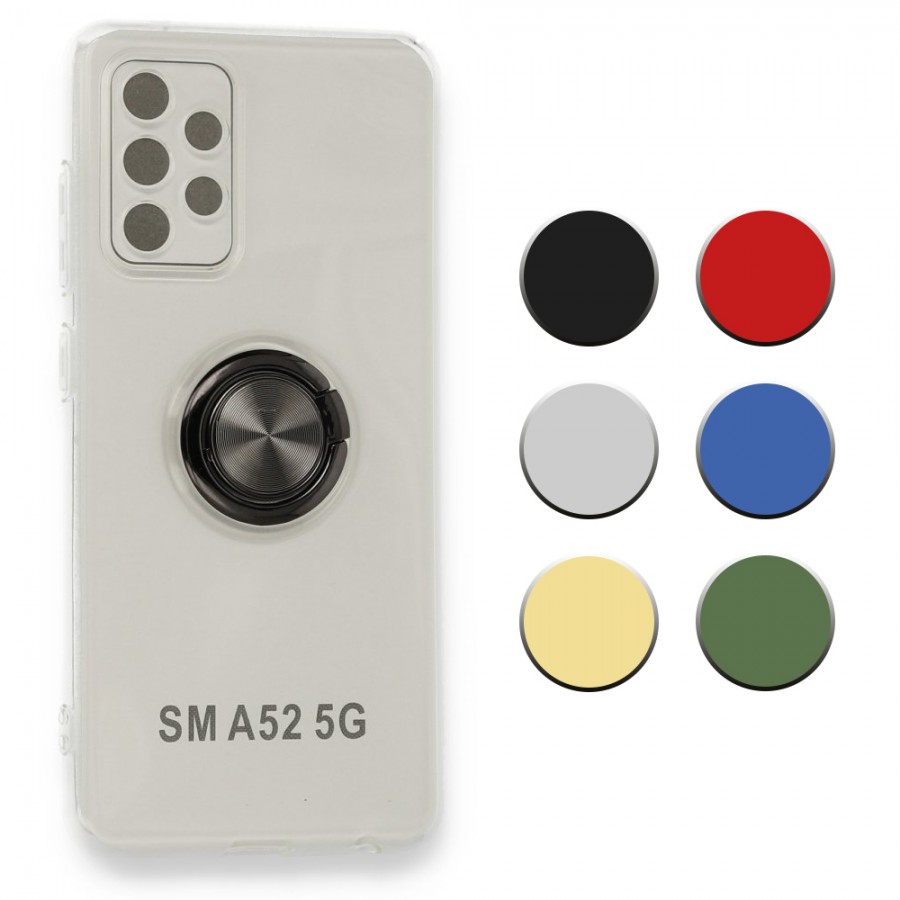 FitCase Samsung Galaxy A52 (A525) Kılıf Gross Ring Şeffaf Arka Kapak