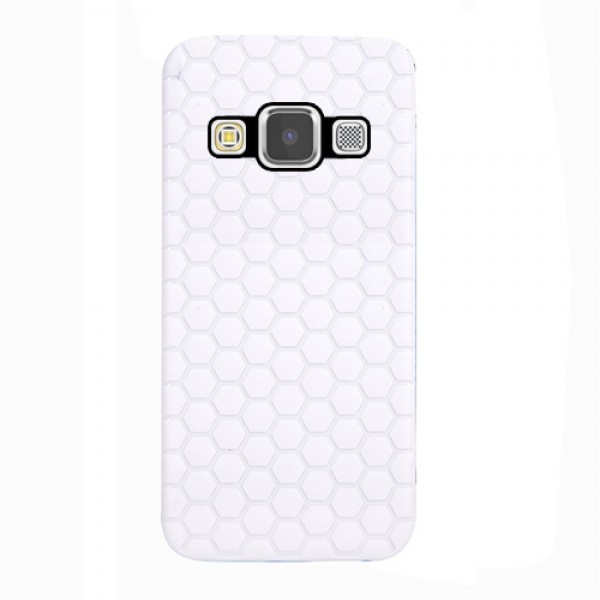 FitCase Samsung Galaxy A7 (A700) TPU Beehive Serisi Arka Kapak Beyaz