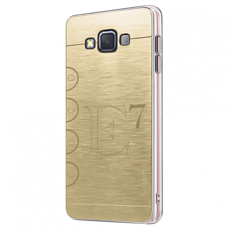 FitCase Samsung Galaxy E7 (E700) Metal TPU Arka Kapak Gold