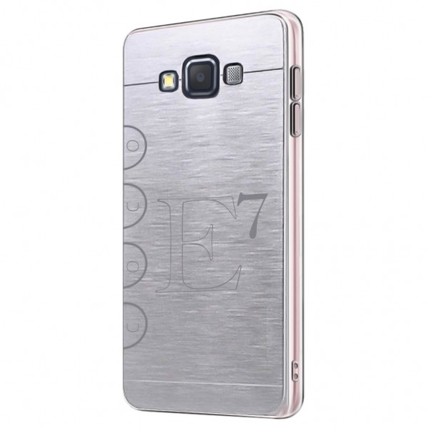 FitCase Samsung Galaxy E7 (E700) Metal TPU Arka Kapak Gri…