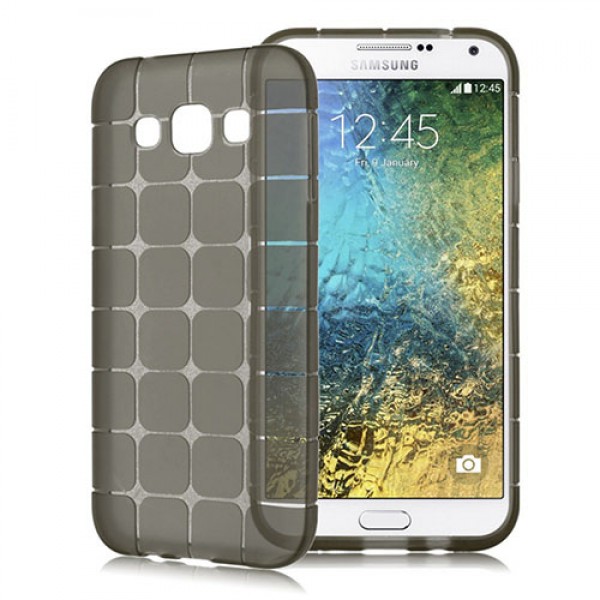 FitCase Samsung Galaxy E7 (E700) Plaid Silikon Arka Kapak Siyah…