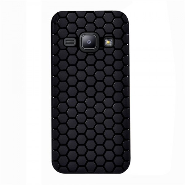 FitCase Samsung Galaxy J1 (J100) TPU Beehive Serisi Arka Kapak Siyah