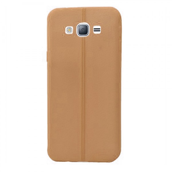 FitCase Samsung Galaxy J3 (J300) Ultra İnce Dikişli TPU Arka Kapak Gold…