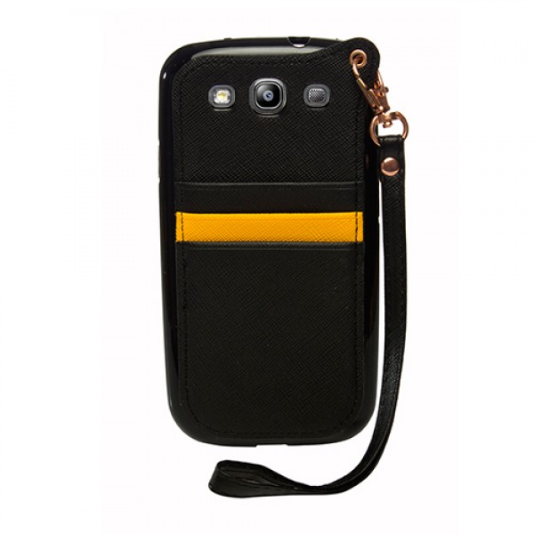 FitCase Samsung Galaxy S3 (I9300) BADI Kartlıklı Arka Kapak Siyah…
