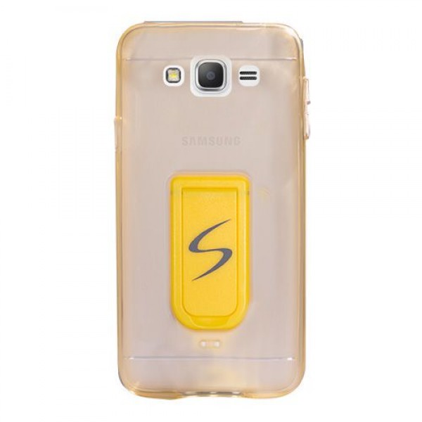 FitCase Samsung Grand Prime (G530) Standlı TPU Kılıf Gold…