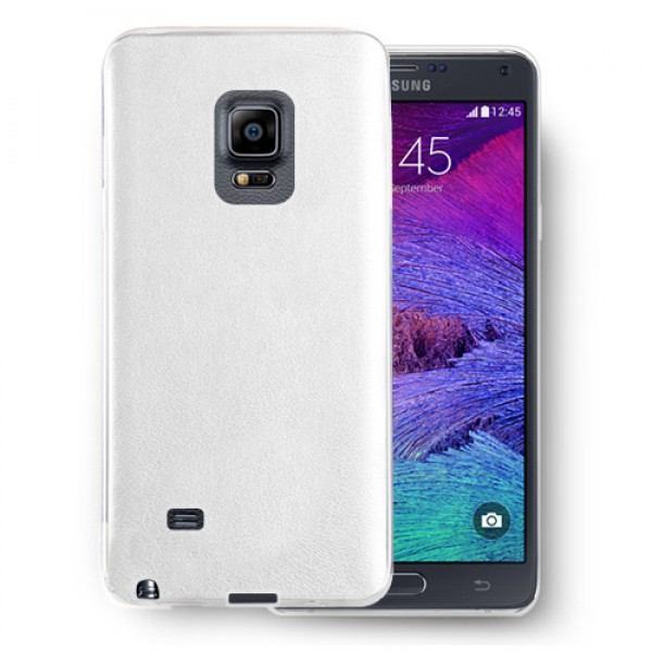 FitCase Samsung Note 4 (N910) Kılıf Deri Dokulu Arka Kapak Beyaz…