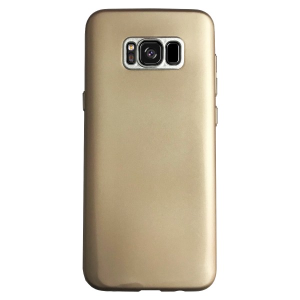 FitCase Samsung S8 Plus (G955) Metal Kamera Korumalı Silikon Arka Kapak Gold