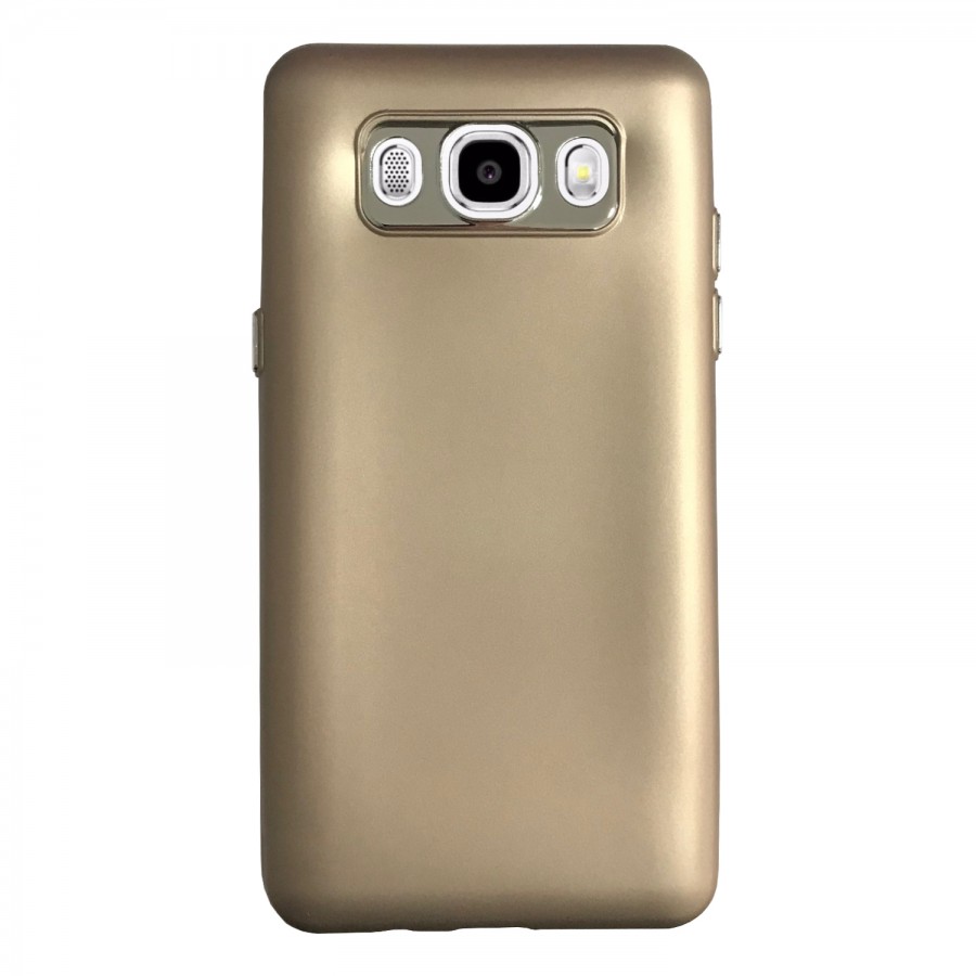 FitCase Samsung S8 (S950) Metal Kamera Korumalı Silikon Arka Kapak Gold