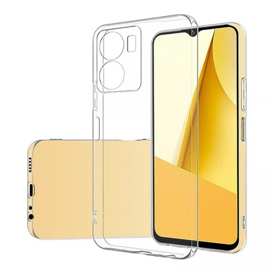 Vivo Y16 Kılıf Kamera Korumalı Silikon Şeffaf Arka Kapak