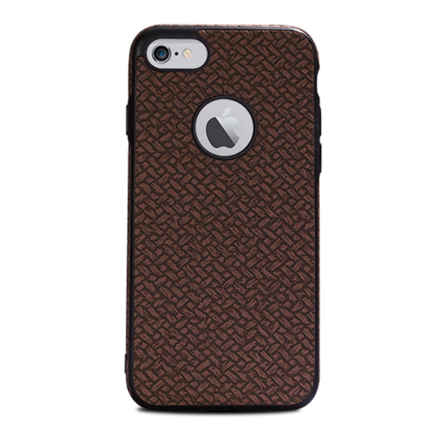 FitCase Wicker Style iPhone 7-8 Silikon Arka Kapak Kahverengi