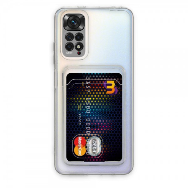 Xiaomi Redmi Note 11 / Note 11s Kılıf Cardy Şeffaf Kartlık Cepli K…