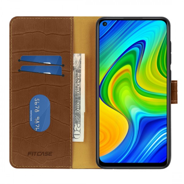 Xiaomi Redmi Note 9 Kılıf Kroko Desen Kapaklı Cüzdanlı…