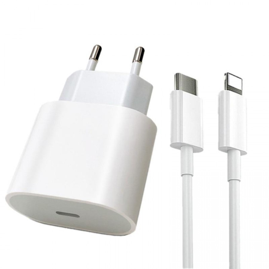 FitPlus A2347 PD 20W USB-C Şarj Aleti Type-C to Lightning Kablo Set